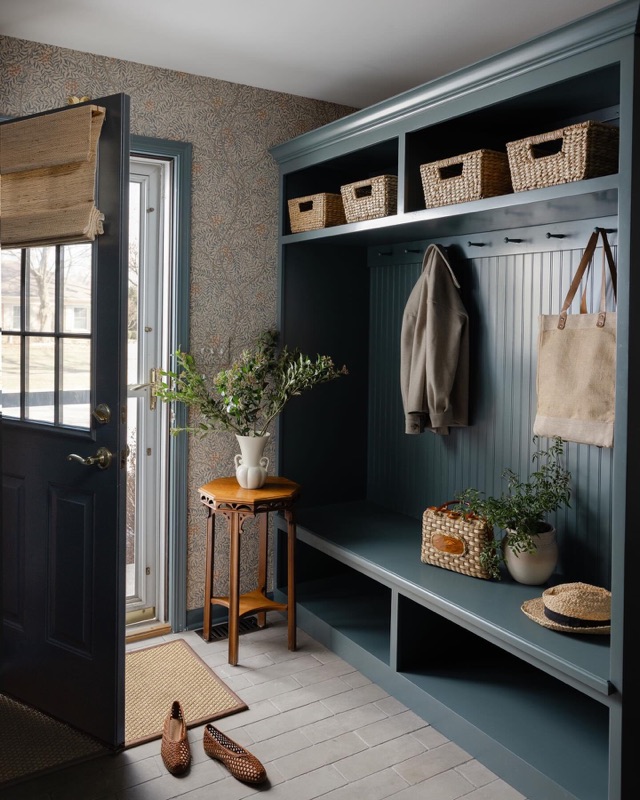 Refreshed living space beside a renovation · from the Leah Phillips Interiors studio journal