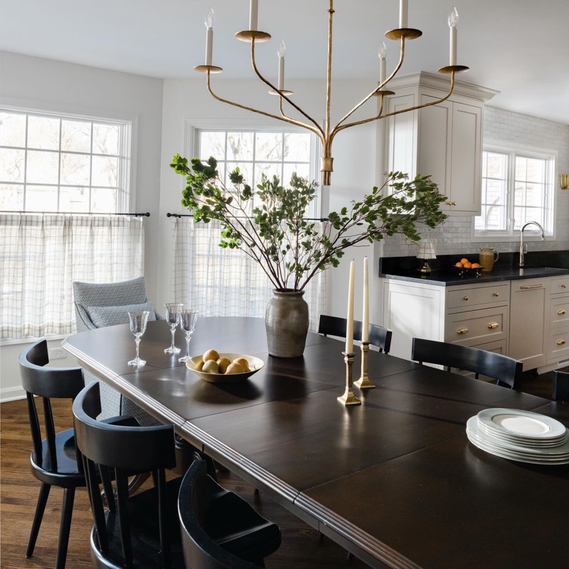 Well-loved dining table given new life · from the Leah Phillips Interiors studio journal